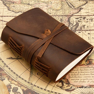 withakiss leather journal cuaderno de viaje, hecho a mano vintage cuero encuadernado cuaderno de escritura para hombres y mujeres, unlined travel journal