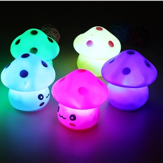 colorido led luminoso seta luz de noche/niños brillante juguete dormir luz de noche regalos (2)