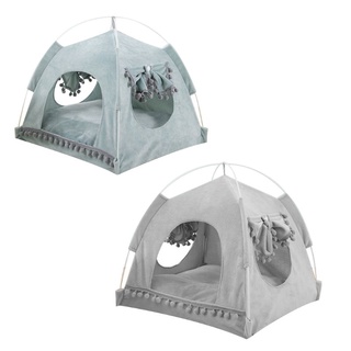 RG Portable Foldable Cat Dog Tent House Breathable Print Pet Small Puppy Teepee Cave Bed Kennel (1)