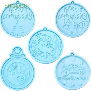 SHOOGII Pendant Keychain Molds Candy Chocolate Jewelry Making Tool Christmas Ball Mold Xmas ball Cake Tools Resin Crafts Clay Mold Silicone Moulds