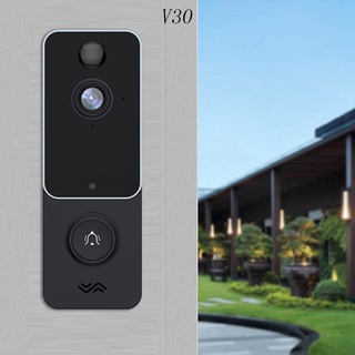 smart hd 1080p smart wifi video timbre cámara visual intercomunicador noche vista timbre de la puerta inalámbrica cámara de seguridad, negro (2)