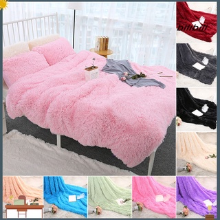 bilibili 80x120cm Soft Fluffy Shaggy Warm Bed Sofa Bedspread Bedding Sheet Throw Blanket