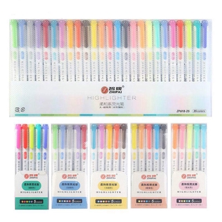 5 Colors Dual Tip Highlighter Pens Fluorescent Art Fine Tips Marker Pens School Office Art Stationery Supply