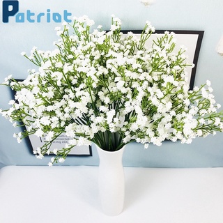 1 Pc flores artificiales de mantianxing falsos ramos de Gypsophila para decoración de boda DIY fiesta del hogar (blanco)