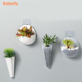 Butterfly(@) creativo jarrón acrílico montado en la pared para colgar en la pared, maceta, maceta