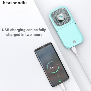 Heasonndiu Mini fan USB charging handheld adjustable air cooler desk outdoor travel CO