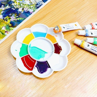 dandrade pequeña paleta de colores plástico suministros de pintura bandeja artista mini arte blanco alternativas acuarela pintura herramienta/multicolor