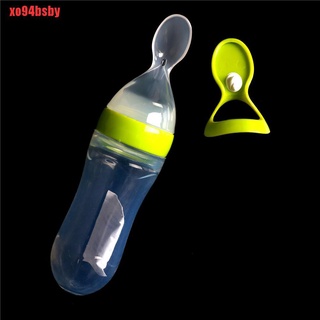Xo94Bsby botella De silicón Squeeze con cuchara Para alimentación De Alimentos/comida/cereal (9)