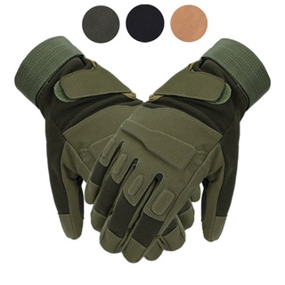 Táctico de dedo completo guantes de deportes al aire libre bicicleta antideslizante guantes militares ejército Paintball tiro Airsoft ciclismo mitad (1)