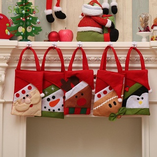 skeets 1 bolsa de regalo de gran tamaño santa sacos de regalo de navidad para niños lindo caramelo de envolver tela con asa multiusos fiesta bolsas de favor