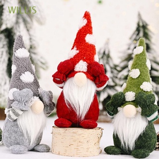 Willis tela de navidad decoración de mesa figuritas suministros de navidad Gnome muñeca sin cara adorno creativo Santa Claus muñecas para el hogar adornos de navidad/Multicolor