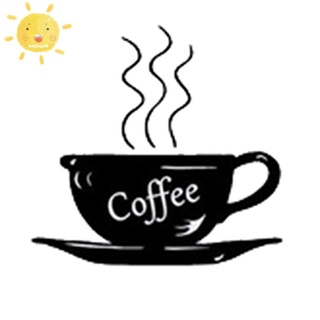 Coffee cup small decorative wall stickers(black)22*23cm