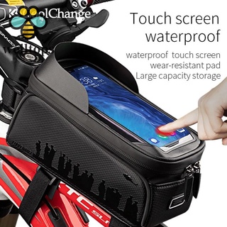 Bolsa de bicicleta de la viga delantera de almacenamiento bolso de la herramienta de equipaje MTB teléfono móvil caliente (1)