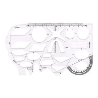 aa 1 Pc regla de geometría clara plantillas arquitectónicas plantillas de dibujo plantilla arquitectura hueco regla de redacción formas