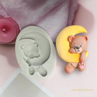 Ivy Moon and Bear Shape - molde para velas perfumadas, arte de yeso, jabón, fabricación de jabón, moldes hechos a mano, decoración del hogar (1)