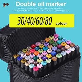pry 30/40/60/80 colores rotuladores conjunto de doble puntas de arte marcadores pluma para boceto colorear pintura
