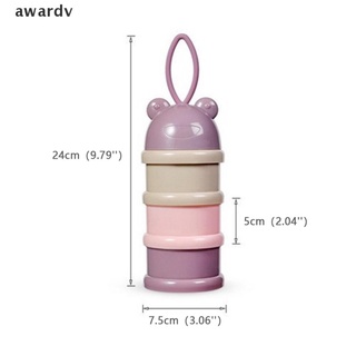 awv formula 4 capas dispensador de alimentos caja de almacenamiento de alimentos bebé leche recipiente de alimentos portátil.