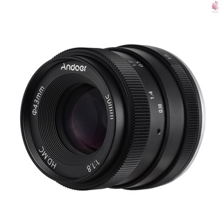 Anan Andoer 50mm F1.8 lente de cámara Digital de gran apertura APS-C marco multicapa película recubrimiento sin espejo lente de cámara Compatible (1)