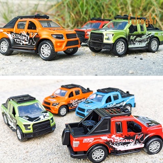 flb 1/36 simulación diecast pickup truck car pull back modelo niños juguete colección (4)