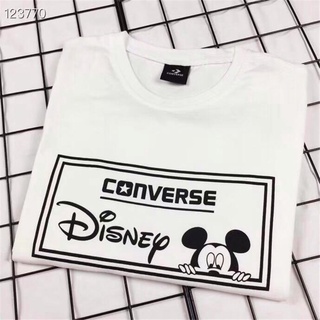 Converse Co., Ltd. Disney All Star Series Mickey Mouse camiseta de algodón de manga corta para hombre y mujer kemeja baju (4)
