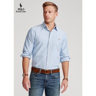 Ralph Lauren Polo para hombre de Color sólido camisa a cuadros negocios otoño 2021 nueva moda Casual-camiseta de manga larga camisa