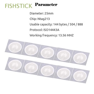 Fishstick ISO 14443A NFC etiqueta Universal etiqueta Ntag213 pegatina MHz RFID clave 10pcs Token Patrol etiquetas ultraligeras/Multicolor