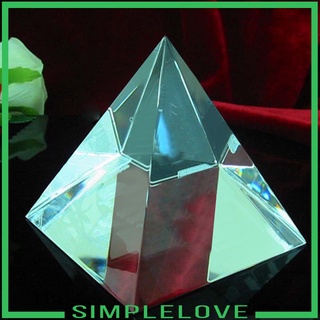 [SIMPLELOVE] Prisma de 90 mm pirámide de cristal cuadrangular artesanía estatua óptica DIY ciencia (3)