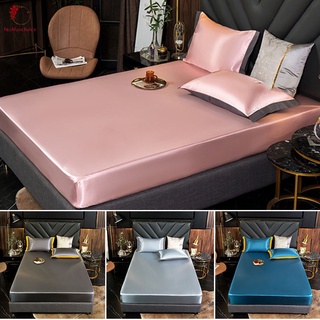 Sábana de cama de hielo con funda de almohada, diseño antideslizante, resistente a la decoloración, lavable, Ultra suave (1)