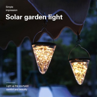 Esp linternas solares - LED luces solares colgantes cono colgante luces solares impermeables (5)