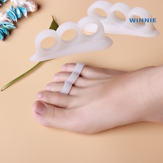 [winnie] 1 par de separadores de pies de 3 agujeros hallux valgus ortosis enderezar cuidado de los pies herramienta