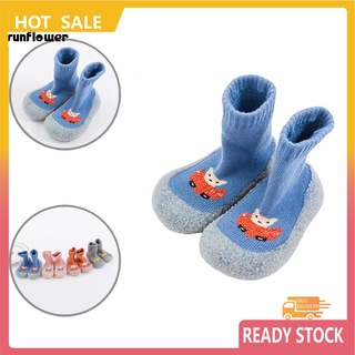 Sf_ calcetines de bebé Unisex/calcetines de Soled impermeables/calcetines de dibujos animados/calcetines de sol suave para bebé