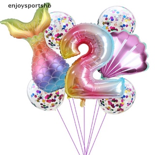 [enjoysportshb] globos de fiesta de sirenita de 32 pulgadas 0-9 números de papel de aluminio globo decoración de fiesta [caliente]
