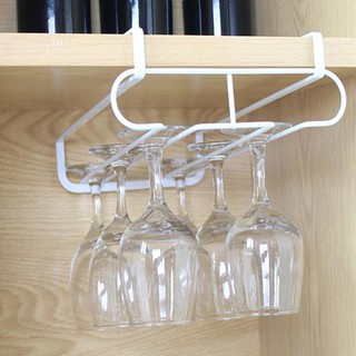 Estante de vidrio de vino soporte de Metal debajo del gabinete tallo percha estante de cocina Fshn