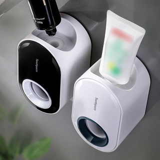 Wang314 juego de accesorios de baño automático dispensador de pasta de dientes exprimidor de pasta de dientes soporte de montaje en pared soporte de cepillo de dientes exprimidor|Accesorios de baño conjuntos
