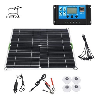 kit de panel solar 200w 12v+cargador de batería con control 100a caravan