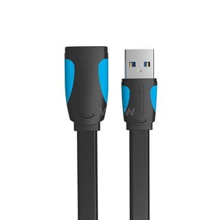 FASTER Vention USB 3.0 Cable de extensión macho a hembra USB extensor con amplificador de señal 5Gbps velocidad más rápida compatibilidad Universal 0.5m/1.64ft negro