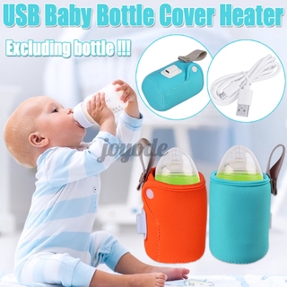 Usb bebé biberón calentador portátil de viaje calentador de leche bebé biberón caliente cubierta de aislamiento termostato calentador de alimentos