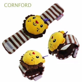 CORNFORD Cute Wrist Band Plush Toy Baby Toys Rattle Toy Cartoon Toy For 0-12 Months Old Baby Baby Room Decoration Watch Wrist Band Soft Maternal Supplies Hand Bell