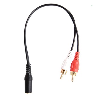 Cable De conversión Estéreo hembra Jack De 3.5 mm a 2 macho Rca Plug audio Y Splliter