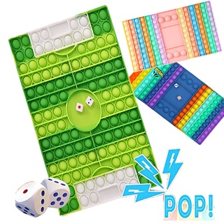 Gran tamaño Push Pop It juego Fidget juguete de silicón arcoíris Chess tablero de pokemon Popper Fidget Sensory juguetes regalos para aliviar estrés