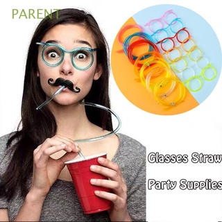 Padre Caliente Suministros De Fiesta Suave Gafas De Paja Divertido Juguete Flexible PVC DIY Accesorios Creatividad Beber