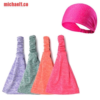 【michael1】Mens Women Sweat Sweatband Headband Yoga Gym Running Stretch S