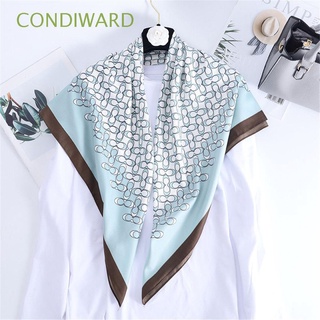 CONDIWARD Gift Square Scarf Long Decoration Accessories Silk Scarf Twill Female Girl Fashion Soft Shawl/Multicolor