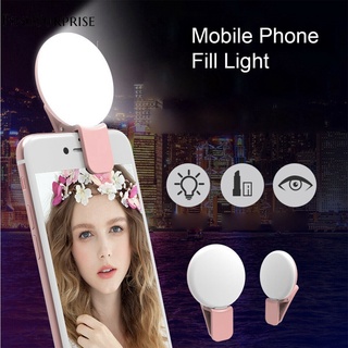 Portátil Mini Q Selfie anillo de luz Flash LED USB Clip teléfono móvil lámpara de relleno Selfie luces para fotografía nocturna