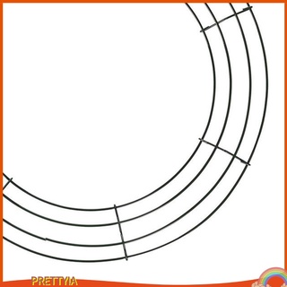 [PRETTYIA] Corona de alambre redondo para hacer marco de manualidades DIY para acción de gracias vacaciones 30cm_negro