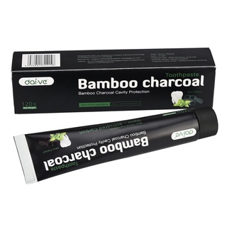 [fx]120g pasta de dientes blanqueadora de carbón de bambú para el cuidado de los dientes negro elimina las manchas (5)