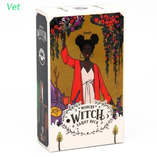 vet modern witch tarot 78 cartas deck oracle tarjeta guía adivinación destino juego de mesa