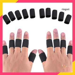 [RIN] 10 piezas de Protector de dedo elástico para artritis, ayuda deportiva, envoltura recta