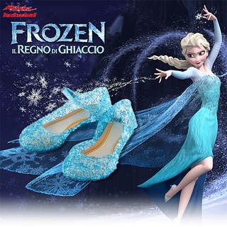 [hw] Frozen Elsa zapatos niños niñas verano sandalias cristal princesa zapatos de los niños Cosplay etapa rendimiento zapatos de baile