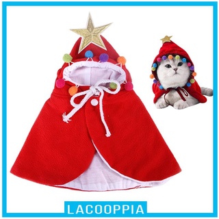[LACOOPPIA] Capa de perro de navidad mascota gato disfraz de navidad Santa capa abrigo ropa